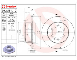 FREN DISKI ARKA HAVALI 316-6 - NISSAN PATROL 88 10 2.8TD-4.2D-3.0TD