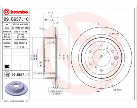 FREN DISKI ARKA HAVALI- 332-6 UV Coated MITSUBISHI PAJERO 2007 3.2 DID-3.8 V6