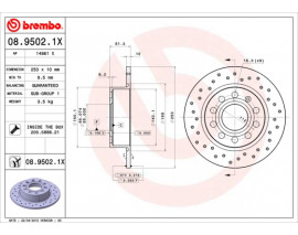 FREN DISKI ARKA KAPLAMALI VW CADDY 04- GOLF 04- AUDI A3 04- SEAT LEON 06- DELIKLI Xtra