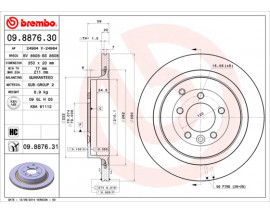 FREN DISKI ARKA LANDROVER RANGE ROVER SPORT 3.0-3.6 ARKA TEK