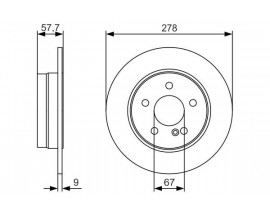 FREN DISKI ARKA MERCEDES C-CLASS W204 S204 C204