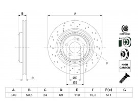 FREN DISKI ARKA MERCEDES S-CLASS W222 C217