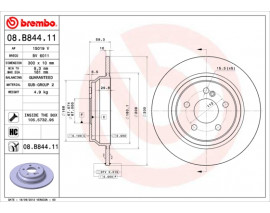 FREN DISKI ARKA MERCEDES SL-CLASS R230 01 12