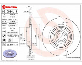 FREN DISKI ARKA MERCEDES V167 X167 X167