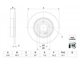 FREN DISKI ARKA MERCEDES W177 W247 C118