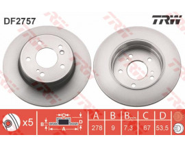 FREN DISKI ARKA MERCEDES W202 W203 CL203 W210 C208 W124