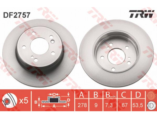 FREN DISKI ARKA MERCEDES W202 W203 CL203 W210 C208 W124