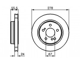FREN DISKI ARKA MERCEDES W202 W203 S203 W210 S210