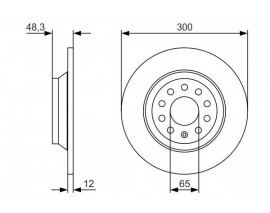 FREN DİSKİ ARKA PASSAT-ARTEON-TIGUAN 2015 300 /12-10 MM