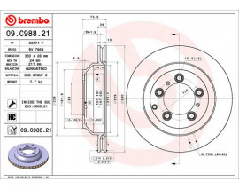 FREN DISKI ARKA PORSCHE CAYENNE 17- UV Coated