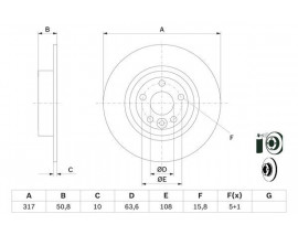 FREN DISKI ARKA RANGE ROVER EVOQUE L538 11 19
