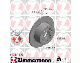 FREN DİSKİ ARKA S90 96-98 V90 96-98 240 74-93 260 74-82 740 83-92 760 81-92 986478143-DF1674