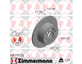 FREN DİSKİ ARKA S90 96-98 V90 96-98 240 74-93 260 74-82 740 83-92 760 81-92 DELİKLİ 986478143-DF1674