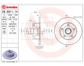 FREN DISKI ARKA STANDARD AUDI