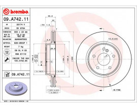 FREN DISKI ARKA UV Coated MERCEDES W203