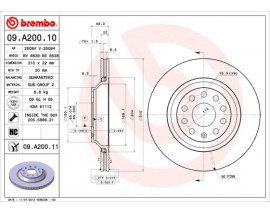 FREN DISKI ARKA VW GOLF 06- PASSAT 06- AUDI A3 04- SEAT LEON 13- SKODA OCTAVIA 18-