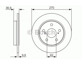 FREN DİSKİ AURİS 1.2 TURBO 05.2015 - ; AURİS 1.2 TURBO TOURİNG SPORTS 05.2015 - ; AURİS 1.3 TOURİNG