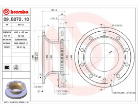FREN DİSKİ BPW BERGİSCHE ACHSEN AXLE SB 4309 -BPW BERGİSCHE ACHSEN AXLE SB 4345 SH SERİES