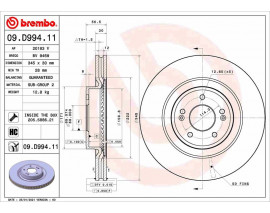 FREN DİSKİ GENESIS G70 IK 09/17- -GENESIS G70 SHOOTİNG BRAKE IK 06/21- -KIA STINGER CK 06/17-