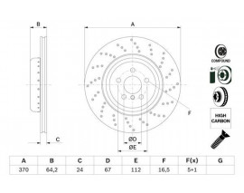 FREN DISKI HAVALI DELIKLI ARKA SAG BMW G30 G32 G11