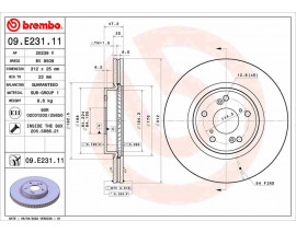 FREN DİSKİ HONDA ACCORD X SALOON CV 10/17- -HONDA CR-V V RW. RT 12/16-