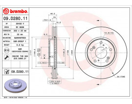 FREN DİSKİ HONDA DONGFENG SPIRIOR CU 11/14- -HONDA GAC ACCORD IX CR 09/13- -HONDA ACCORD IX