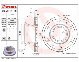 FREN DİSKİ IVECO EUROCARGO I-III 01/91-09/15-IVECO EUROCARGO V 09/15- -IVECO EUROFIRE 01/91-