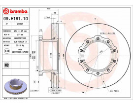 FREN DİSKİ IVECO URBANWAY 05/13- -VOLVO B12 01/91- -VOLVO B9 01/02-