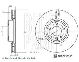 FREN DİSKİ LAND ROVER DISCOVERY V 4WD L462 -RANGE ROVER IV 4WD L405 -RANGE ROVER IV LONG 4WD L405 -RANGE ROVER SPORT II 4WD L494