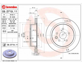 FREN DİSKİ LEXUS GS L1 08/11- -LEXUS RC C1 08/14-