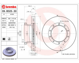 FREN DİSKİ MERCEDES-BENZ ACTROS 04/96-10/03-MERCEDES-BENZ ACTROS MP2-MP3 10/02- -MERCEDES-BENZ ACTRO