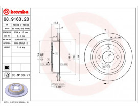 FREN DISKI MINI COOPER ARKA R-50-R52-R53 UV Coated