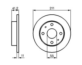 FREN DİSKİ. ÖN. 211 /11-10 MM