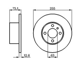 FREN DİSKİ. ÖN. 255.0 /12.5-11.1 MM