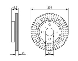 FREN DİSKİ. ÖN. 255.0 /20.0-18.0 MM