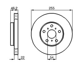 FREN DİSKİ. ÖN. 255.0 /22.0-20.0 MM