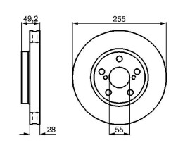 FREN DİSKİ. ÖN. 255.0 /28.0-27.0 MM