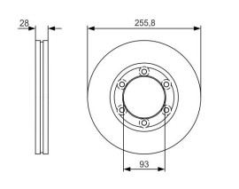 FREN DİSKİ. ÖN. 255.8 /28.0-26.0 MM