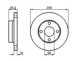 FREN DİSKİ. ÖN. 256.0 /22.0-20.0 MM