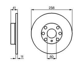 FREN DİSKİ. ÖN. 256 /11-8 MM . YÜKSEK KARBON ALAŞIMLI