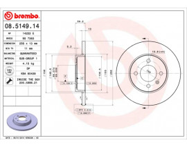FREN DISKI ON 256 13 4 100 VW CADDY 96-03 GOLF 92-98 PASSAT 88-97