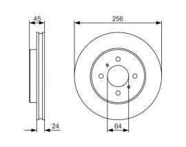 FREN DİSKİ. ÖN. 256 / 24-22.4 MM . HAVA KANALLI