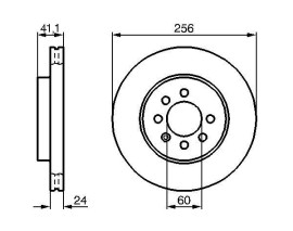 FREN DİSKİ. ÖN. 256 /24-22 MM . HAVA KANALLI. CİVATA KİTİ