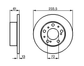 FREN DİSKİ. ÖN. 257 /12-10.8 MM