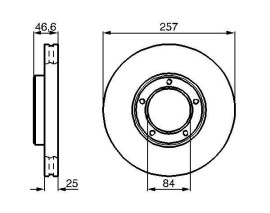 FREN DİSKİ. ÖN. 257 / 25-24 MM