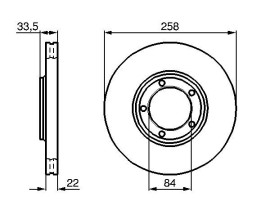 FREN DİSKİ. ÖN. 258.0 /22.0-20.4 MM