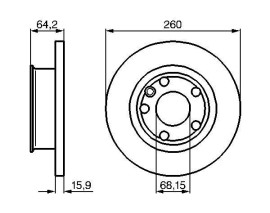 FREN DİSKİ. ÖN. 260 / 16-13 MM
