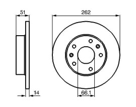 FREN DİSKİ. ÖN. 262 /14-11 MM . CİVATA KİTİ