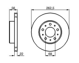 FREN DİSKİ. ÖN. 262.5 /22.0-20.0 MM