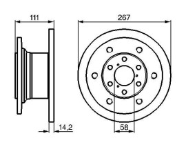 FREN DİSKİ. ÖN. 267 /14-12.8 MM